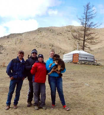 Making new friends in Mongolia