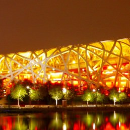 The Bird's Nest, built for the 2008 Olympics in Beijing
