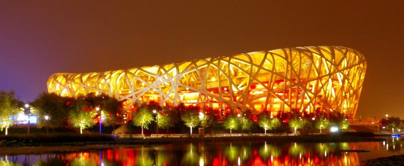 The Bird's Nest, built for the 2008 Olympics in Beijing