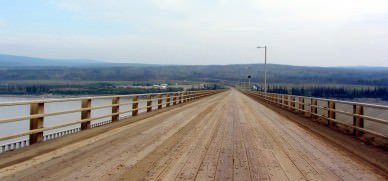 Crossing the Yukon River on Alaska Hwy 11, aka The Dalton Highway