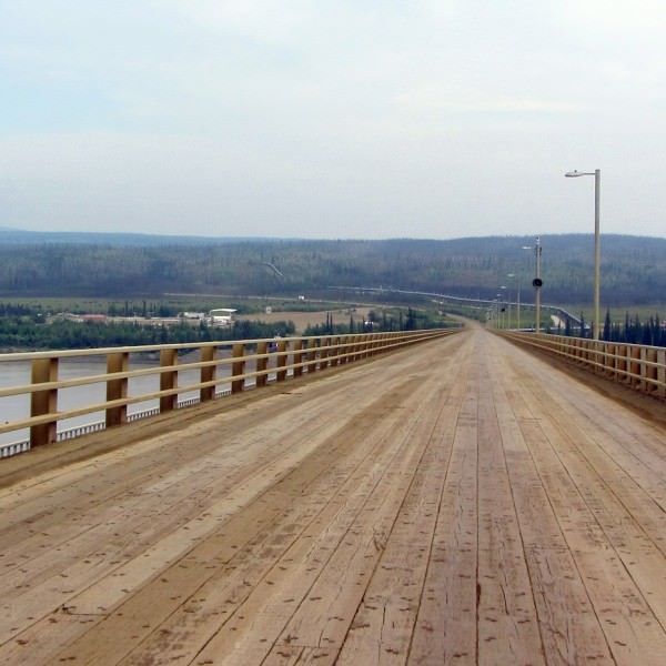 Crossing the Yukon River on Alaska Hwy 11, aka The Dalton Highway