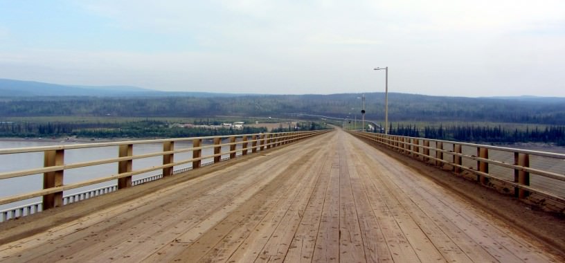 Crossing the Yukon River on Alaska Hwy 11, aka The Dalton Highway