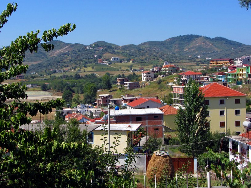 View of the Tirane, Albania countryside from our hotel balcony