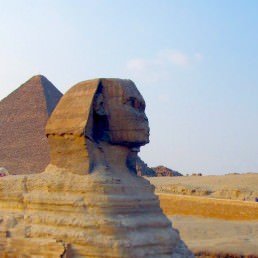 What's more famous? The Sphinx or the Pizza Hut across the street from it?