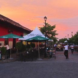 Dusk falls on Grenada, Nicaragua