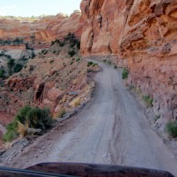 The beautiful but treacherous Shafer Trail at Canyonlands National Park