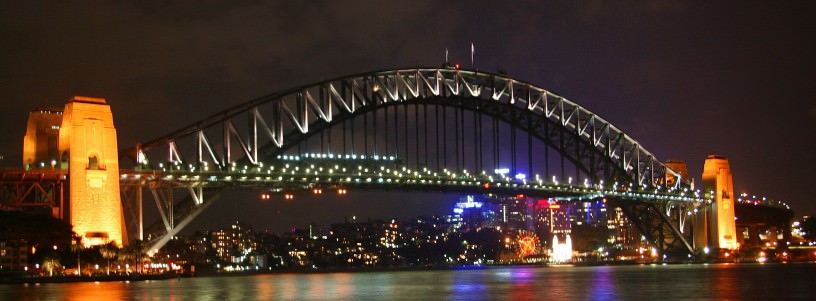 Sydney Harbour Bridge by night