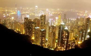 Hong Kong Skyline By Night