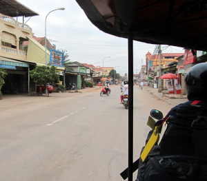 Ridding in a Tuk Tuk.