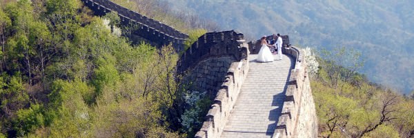 Wedding Pictures on the Great Wall at Mutianyu