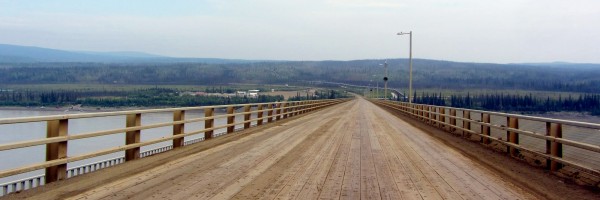 Crossing the Yukon River on Alaska Hwy 11, aka The Dalton Highway