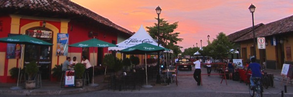 Dusk falls on Grenada, Nicaragua